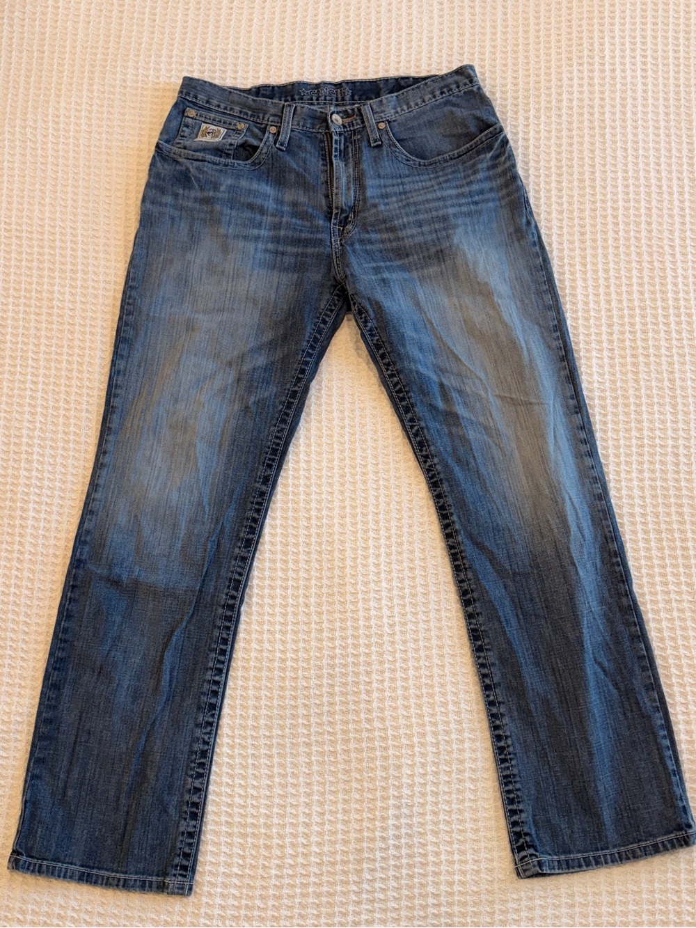 Cinch Men's White Label Medium Wash Bootcut Jeans - Blue
